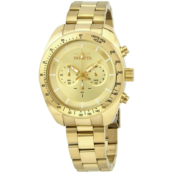 Invicta Men's 28905 Speedway Quartz 3 Hand Gold Dial Watch