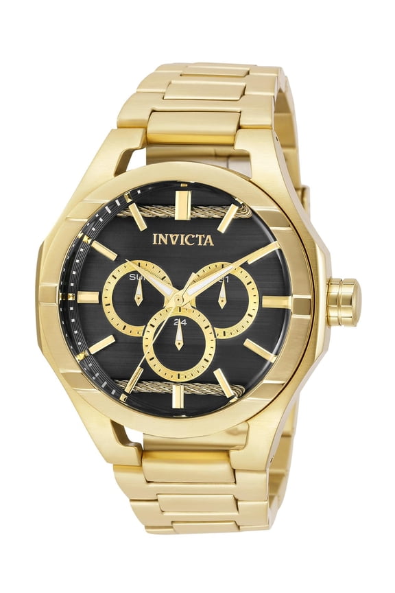 Men's 31831 Bolt Quartz Chronograph Black, Gold Dial Watch