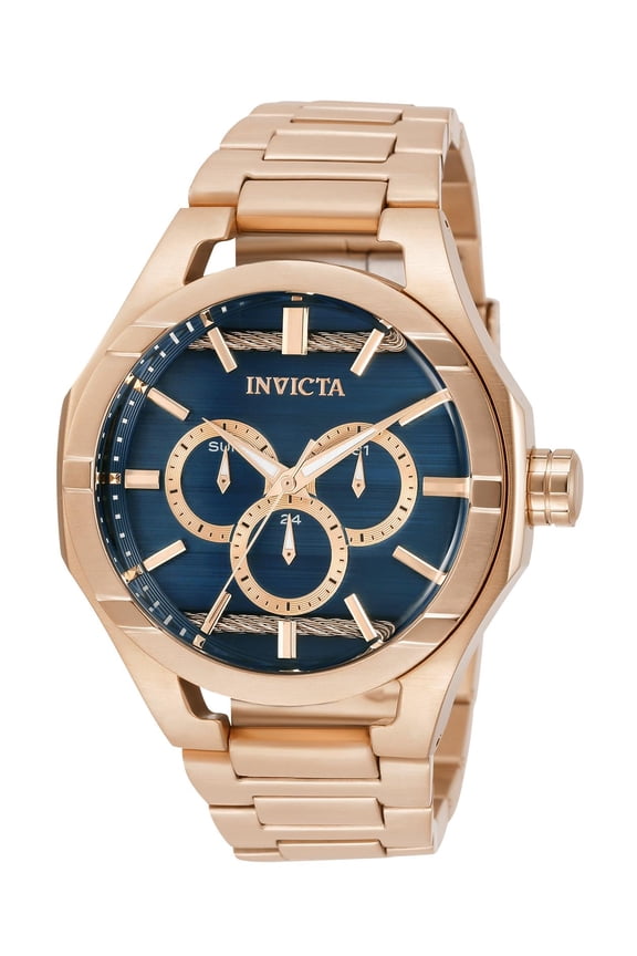 Men's 31835 Bolt Quartz Chronograph Blue, Rose Gold Dial Watch