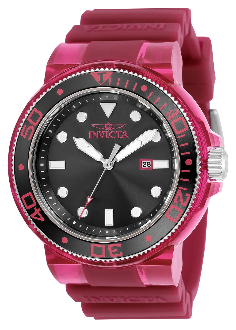 Invicta Men's 32329 Pro Diver Quartz Black 3 Hand Dial Watch