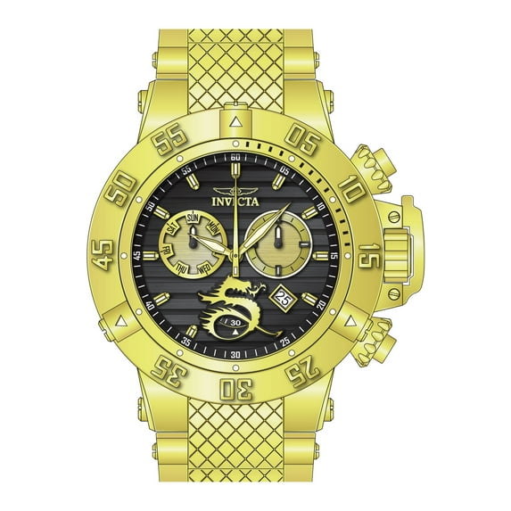 Invicta Men's 33405 Subaqua Noma III Quartz Multifunction Black, Gold Dial Watch