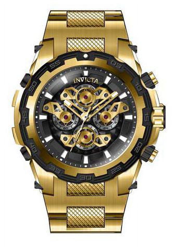 Invicta Men's 34220 Specialty Quartz Multifunction Black, Gold Dial Watch