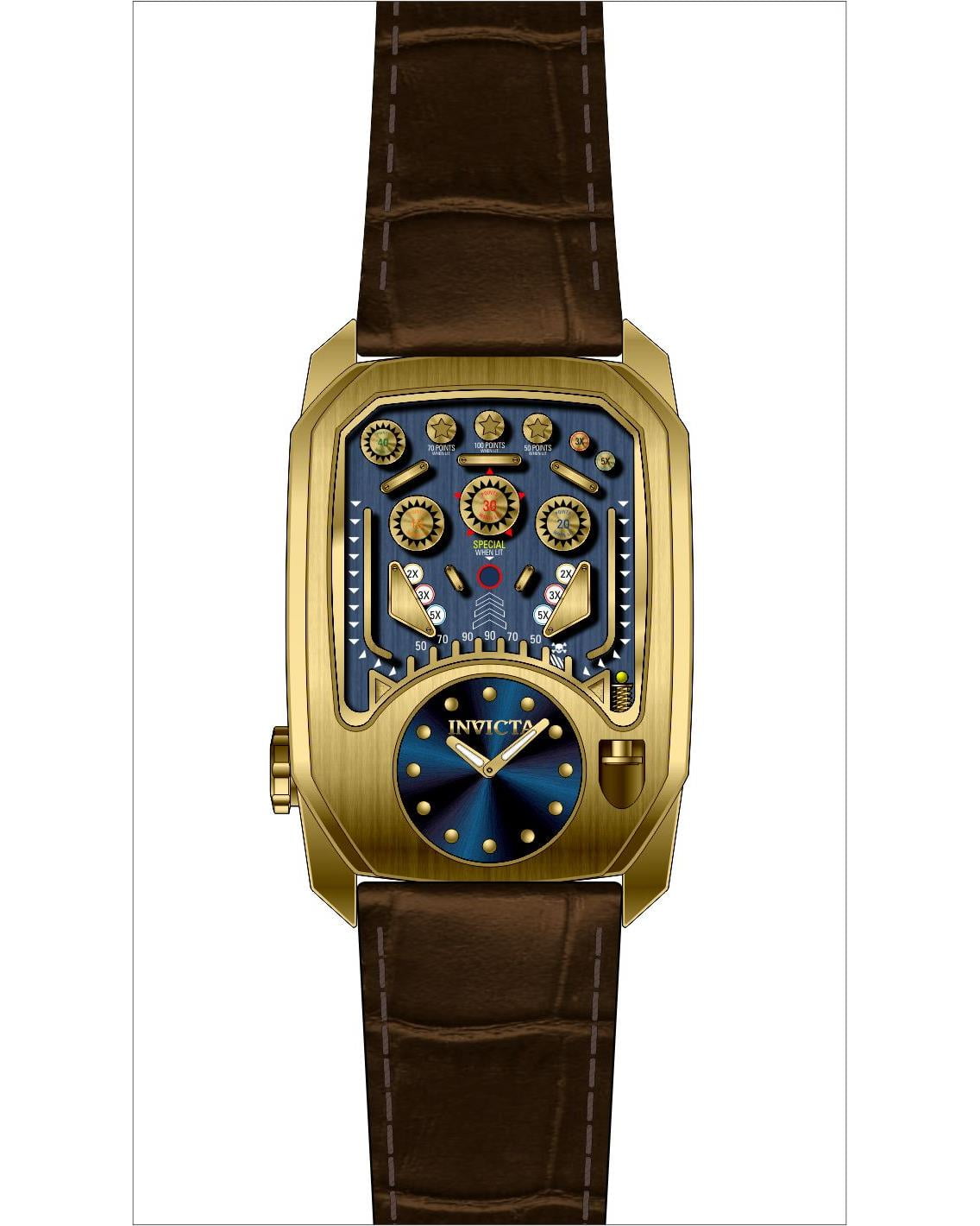 ヒイ Invicta Men's 35451 Cuadro Quartz 3 Hand Blue Dial Watch - Walmart.com