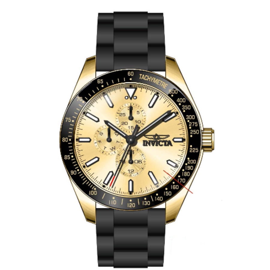 Invicta Aviator Quartz Gold Dial Men's Watch 38405 - Walmart.com