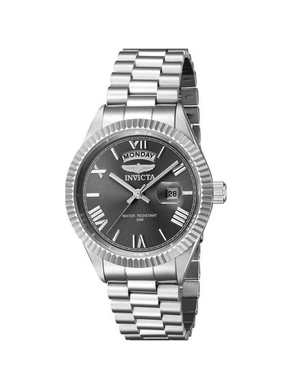 Men's 43937 Specialty Quartz 3 Hand Grey Dial Watch
