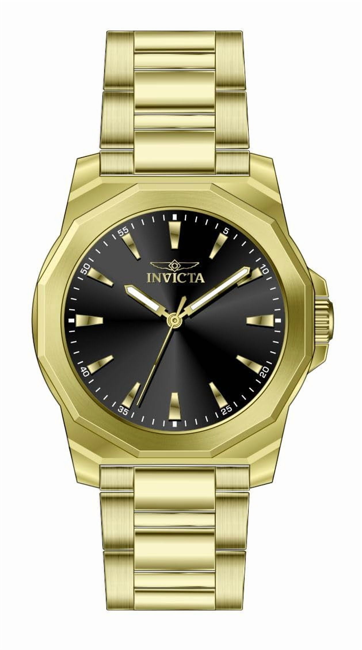 Invicta Men's 46839 Speedway Quartz 3 Hand Black Dial Watch
