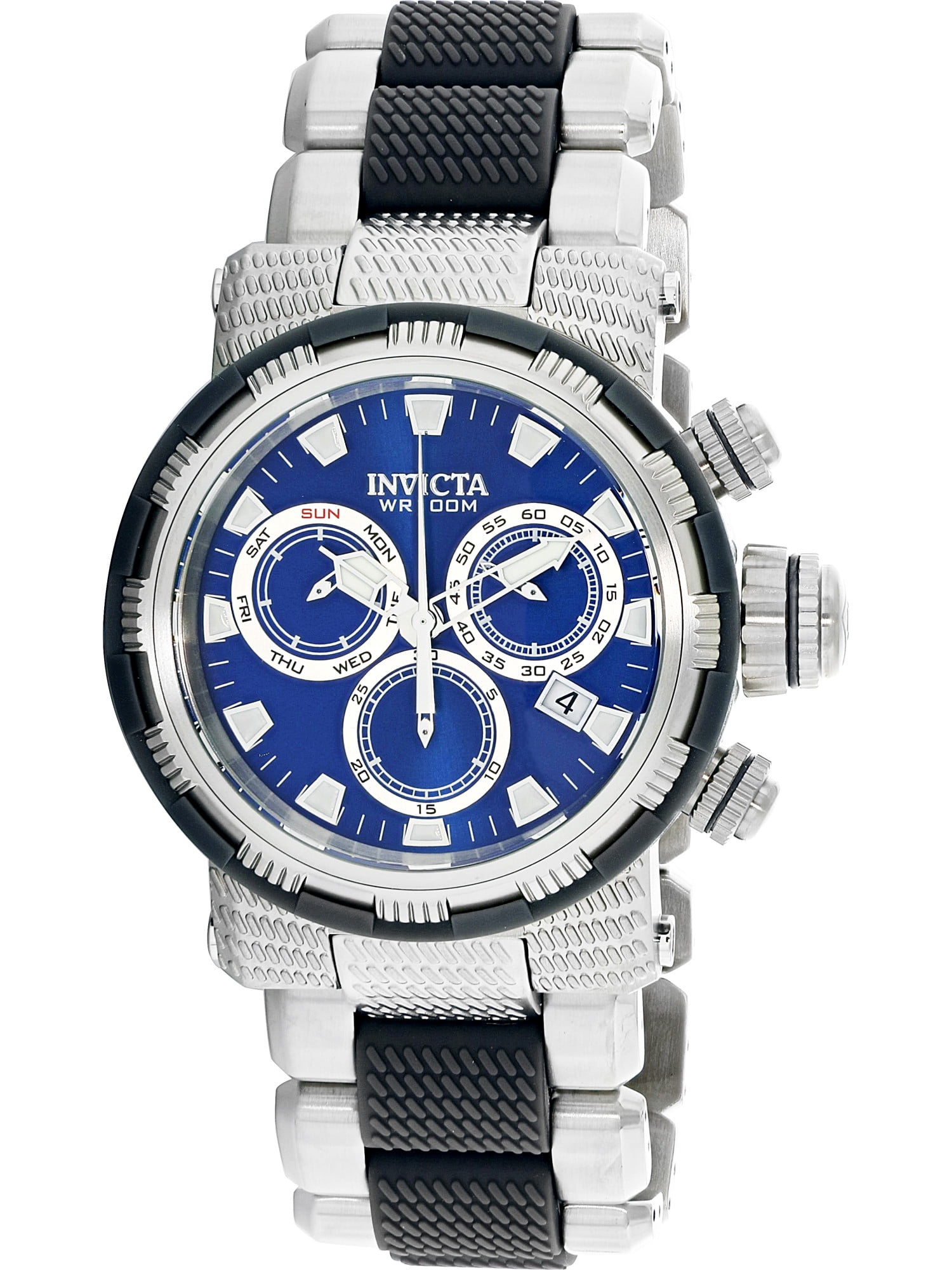 Invicta Men's 46mm Specialty Quartz Chronograph Blue Dial SS & Poly Watch 23975