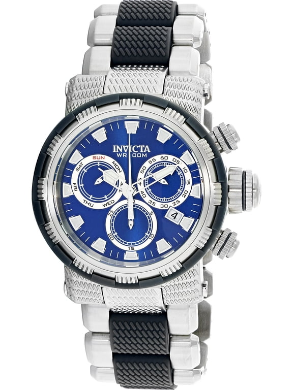 Men's 46mm Specialty Quartz Chronograph Blue Dial SS & Poly Watch 23975