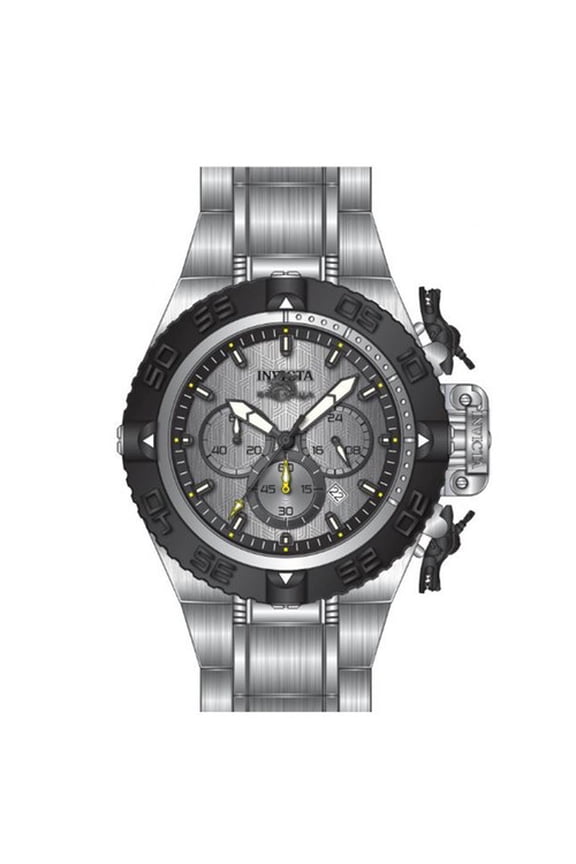 Men's 48201 Subaqua Quartz Chronograph Silver, Black Dial Watch