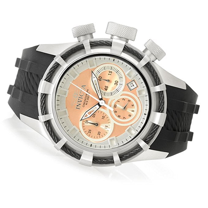 Invicta men's 50mm bolt quartz chronograph silicone strap watch hotsell