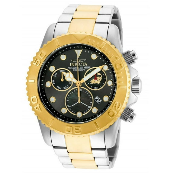 Invicta Men's 50mm Pro Diver Chronograph Swiss Quartz SS Two-Tone Watch 20347