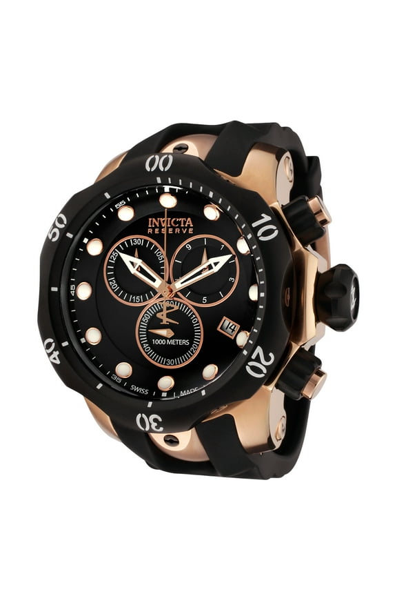 Men's 5733 Venom Reserve Chronograph Black Polyurethane And Dial Watch