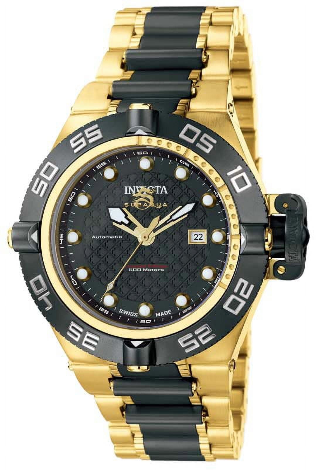 Invicta Men's 6534 Subaqua NOMA Gold Tone Black Dial Automatic