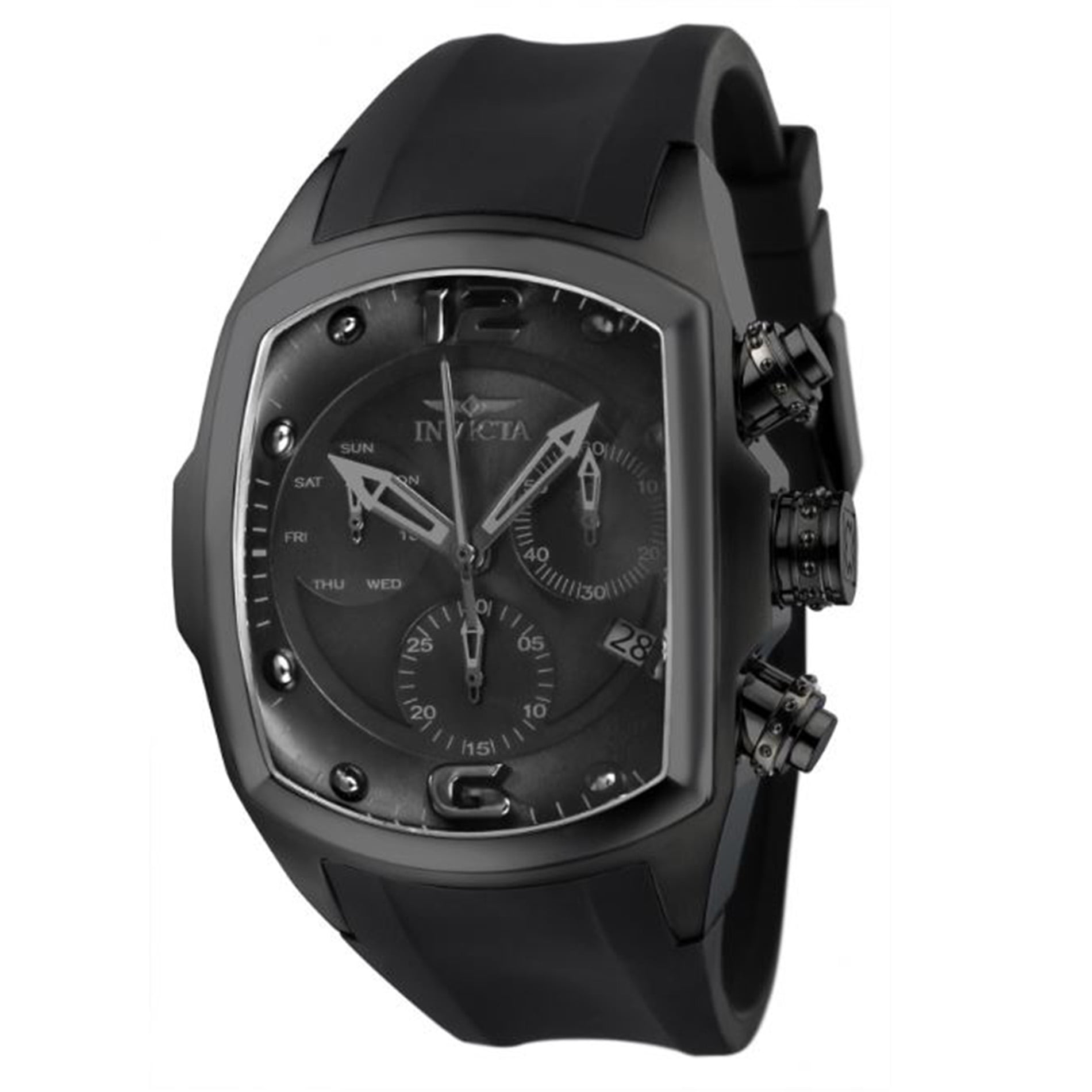 Invicta Men's 6724 Lupah Quartz Black Silicone Strap Chronograph