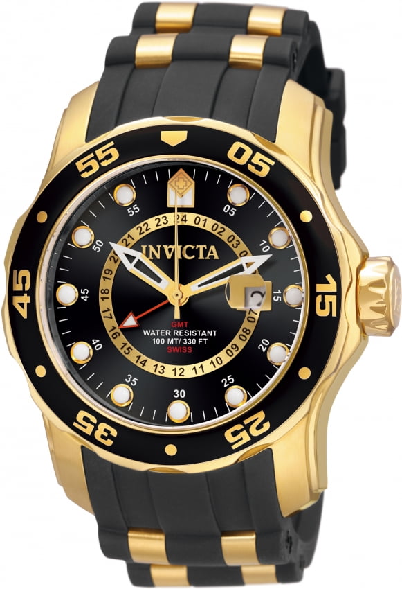 Invicta Men's 6991 Pro Diver Quartz GMT Black Dial Watch