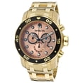 thumbnail image 1 of Invicta Men's 80063 Pro Diver Rose Gold Dial Chronograph Gold Plated Steel Bracelet Dive Watch, 1 of 4