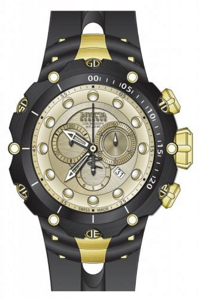 Invicta Men's 80480 Venom Quartz Chronograph Champagne Dial Polyurethane Watch
