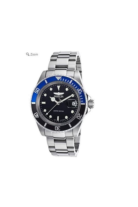 Men's 9937C Stainless Steel Coin Edge Pro Diver Black Dial Swiss Automatic