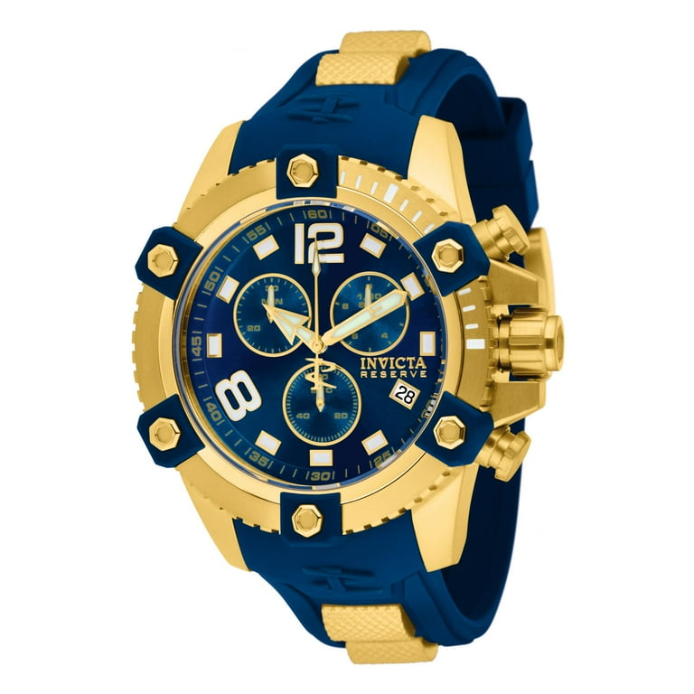 Invicta Men s Arsenal 11173 Blue Rubber Swiss Quartz Watch Walmart