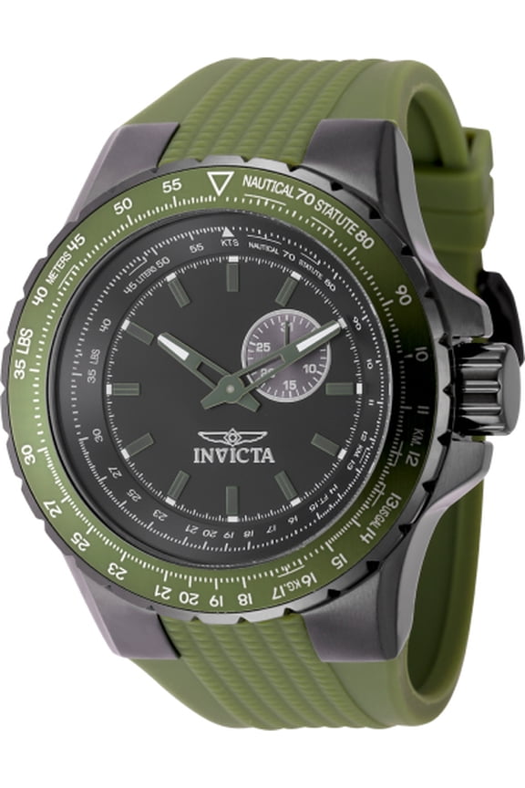 Invicta Men's Aviator Black Dial Watch - 49729
