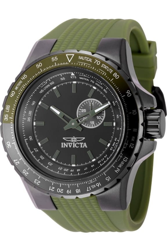 Invicta Men's Aviator Black Dial Watch - 49733