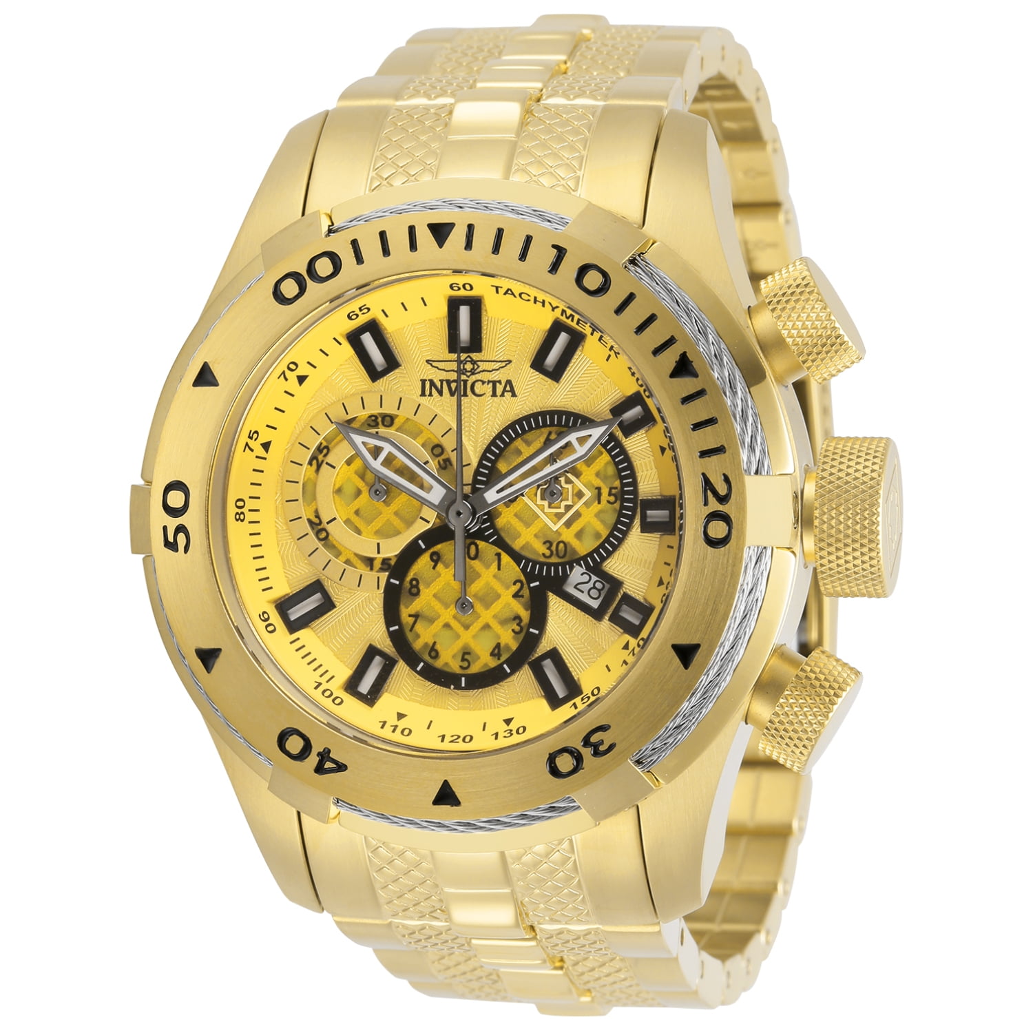 Invicta Men's 29745 Bolt Quartz Chronograph Gold Dial Watch