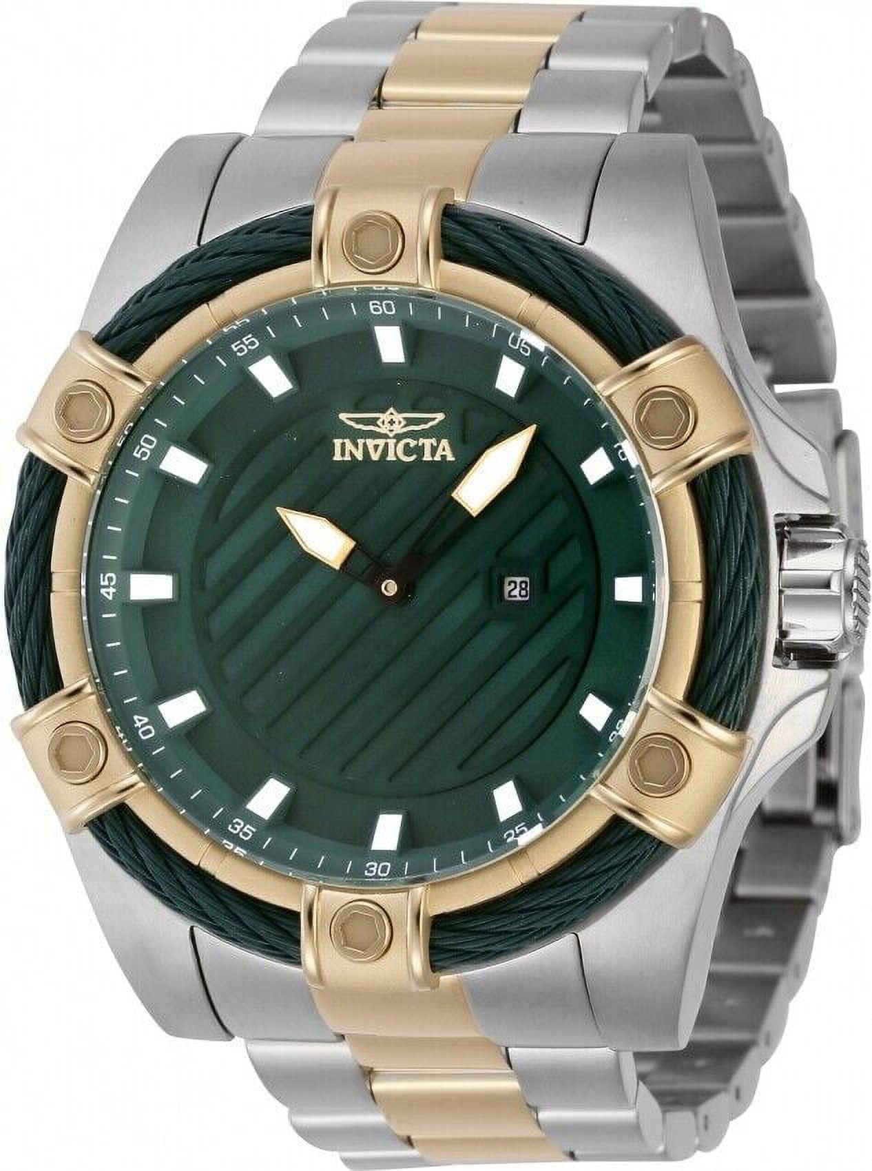 Invicta Men's Bolt 52mm Stainless Steel, Silicone Quartz Watch, Gold (Model: 40800)