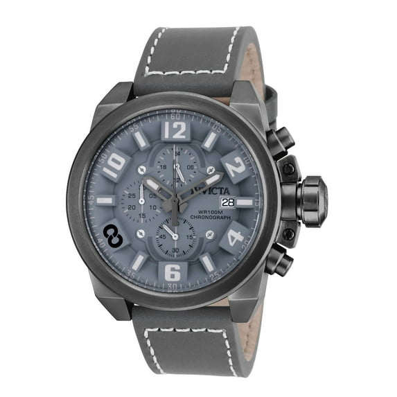 Invicta Men's Corduba 18992 Grey Leather Swiss Chronograph Watch