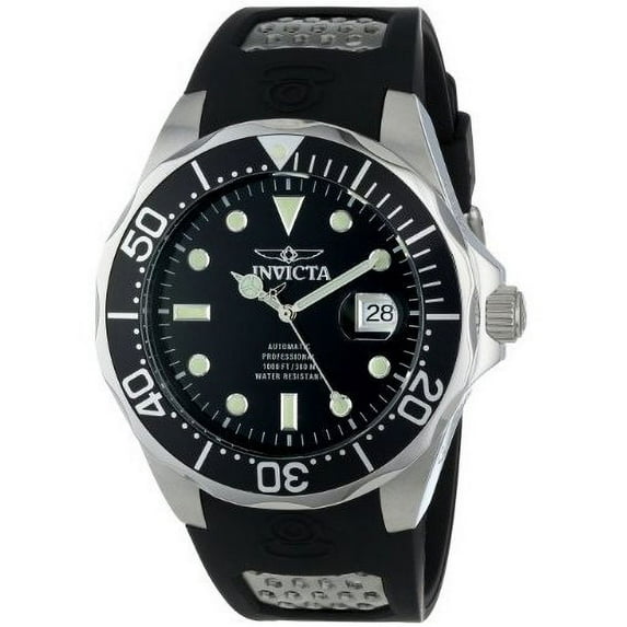 Invicta Men's Pro Diver Automatic Black Polyurethane & Stainless Steel