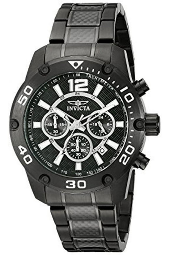 Men's Pro Diver Black Carbon Fiber Band Steel Case Flame-Fusion Crystal Quartz Analog Watch 21488