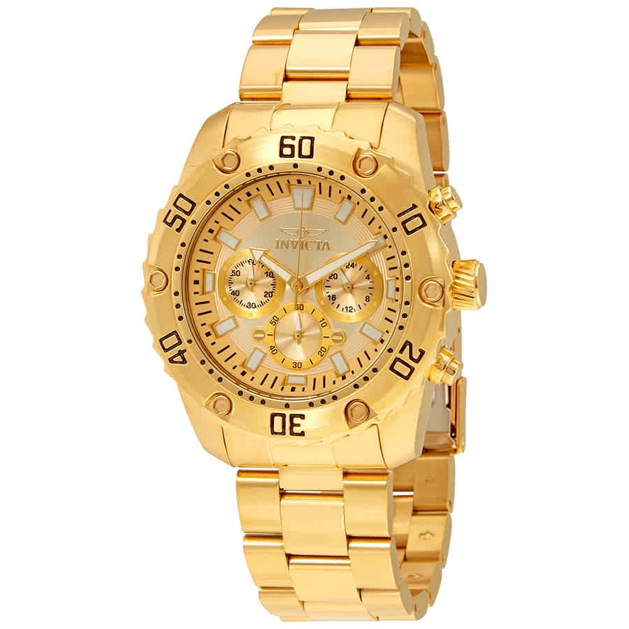 Invicta pro 2025 diver chronograph gold