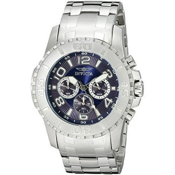 Invicta Men's Pro Diver Chronograph Stainless Steel Blue Dial Movement: Quartz
