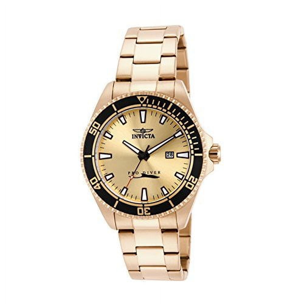 Invicta gold tone watch discount