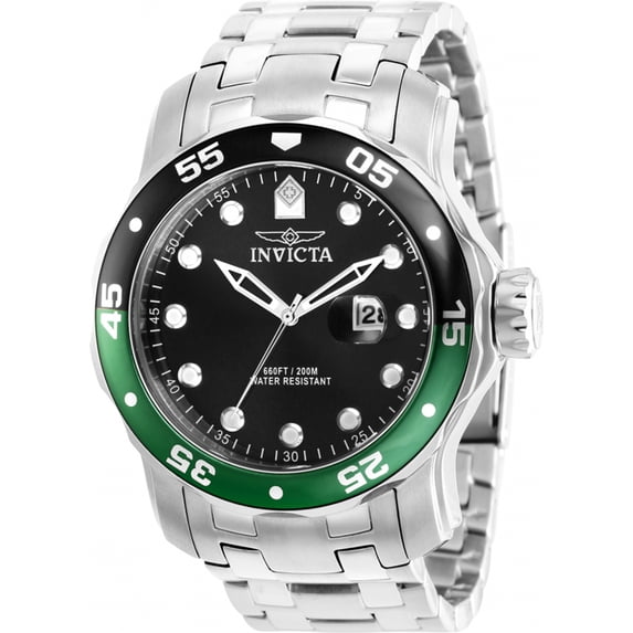 Invicta Men's Pro Diver Quartz 100m Black Dial Stainless Steel Watch 39092