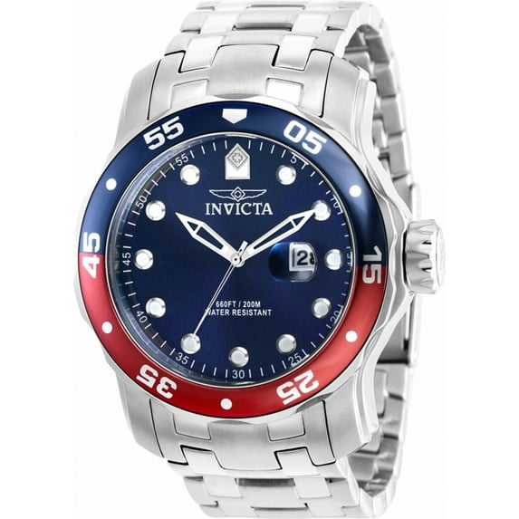 Invicta Men's Pro Diver Quartz 100m Blue Dial Stainless Steel Watch 39090