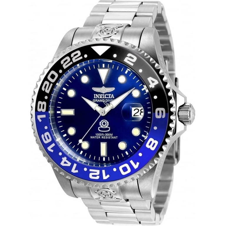 Invicta Men's Pro Diver Steel Bracelet & Case Automatic Blue Dial