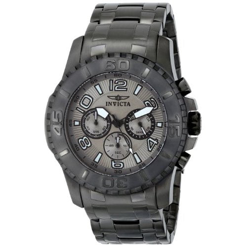 Invicta Men's Pro Diver Watch - Gunmetal Tone-Chronograph- Gunmetal Tone Bracelet