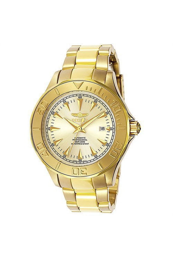 Men's Signature 7039 Gold Stainless-Steel Plated Automatic Self Wind Diving Watch