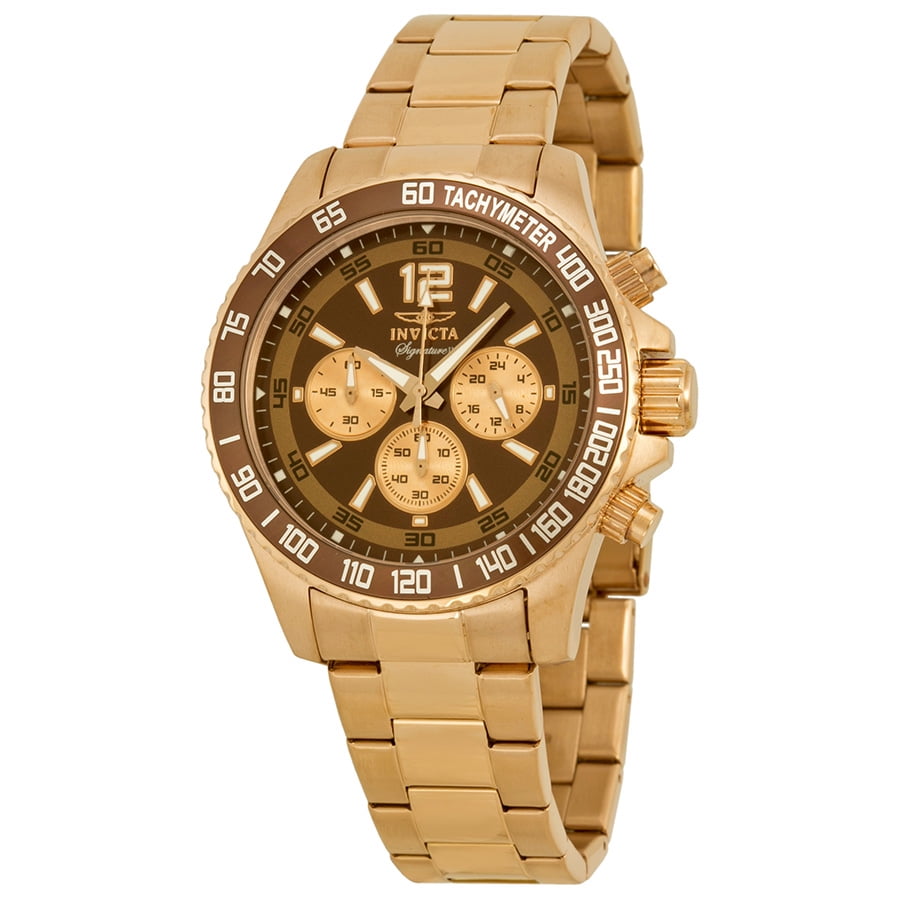 Invicta Men's Signature II Chronograph Brown Dial Watch 7411
