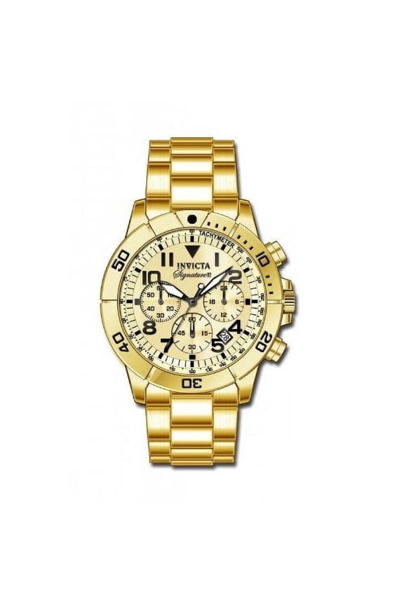 Men's Signature II Chronograph Gold-tone Stainless Steel Watch 7471