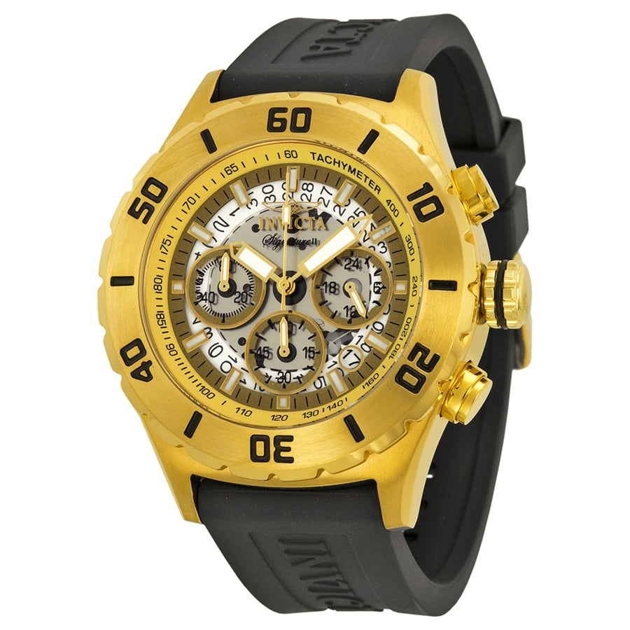 Invicta Men's Signature II Chronograph White Dial Gold-tone Watch 7379