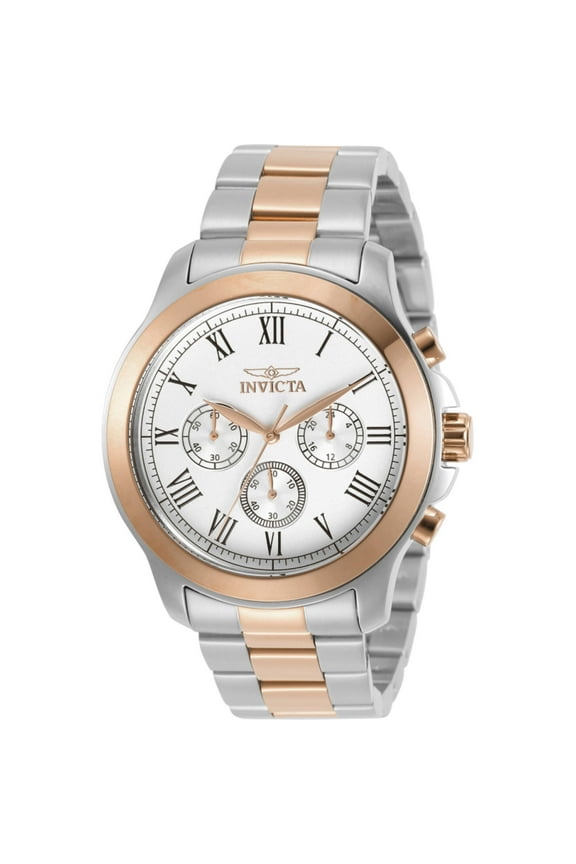 Men's Specialty Multi-Function Two-Tone Ss Silver-Tone Dial Movement: Quartz
