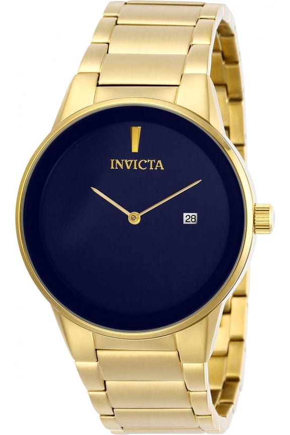 Men's Specialty Quartz Blue Dial Gold Tone Stainless Steel Watch 29472