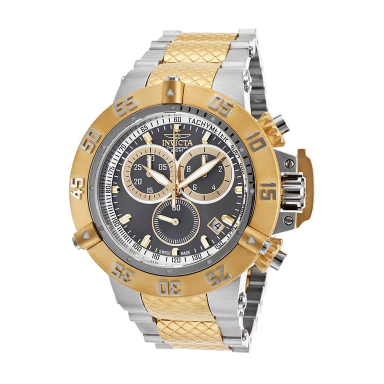 新品未使用 INVICTA 腕時計 Subaque スイス製クォーツ 稼働品 Invicta Men's Subaqua 15948 Gold Stainless-Steel Swiss Chronograph
