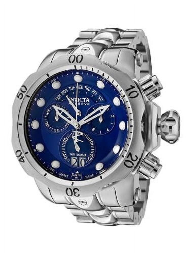 Invicta Men＆#39;s Venom Stainless Steel Quartz Watch with Silicone Strap, Black, 26 (Model: 29761)