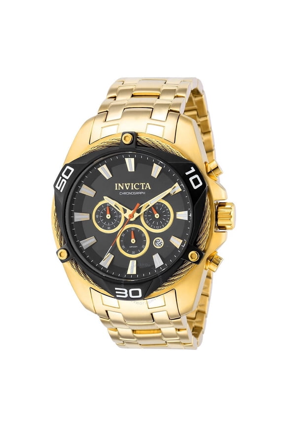 Men's Watch Bolt Chronograph Yellow Gold Stainless Steel Bracelet 38570