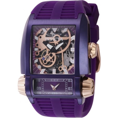 Invicta Mens Akula Automatic GMT Purple, Rose Gold Dial Watch