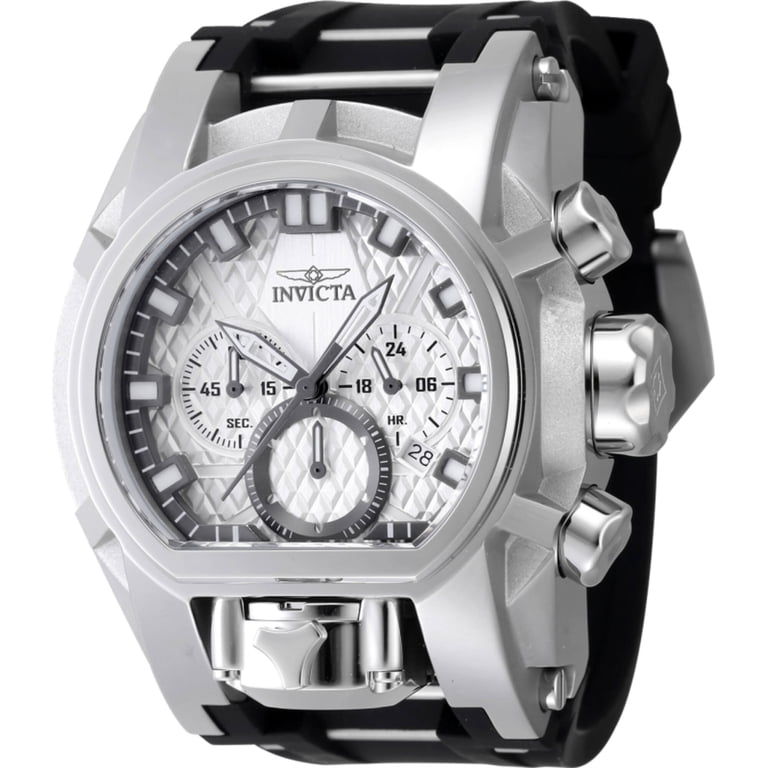 Invicta Mens Bolt Quartz, Chronograph Gunmetal & Silver Dial  display picture 3