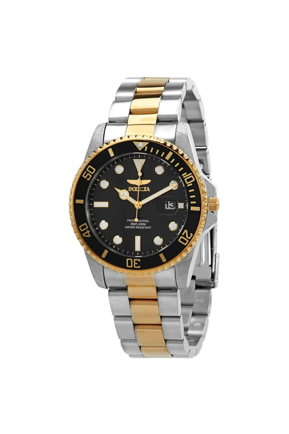 Pro Diver Quartz Black Dial Two-tone Men's Watch 33269