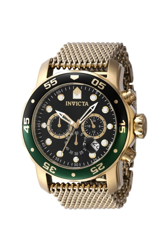 Mens Pro Diver Quartz Chronograph Black Dial Watch